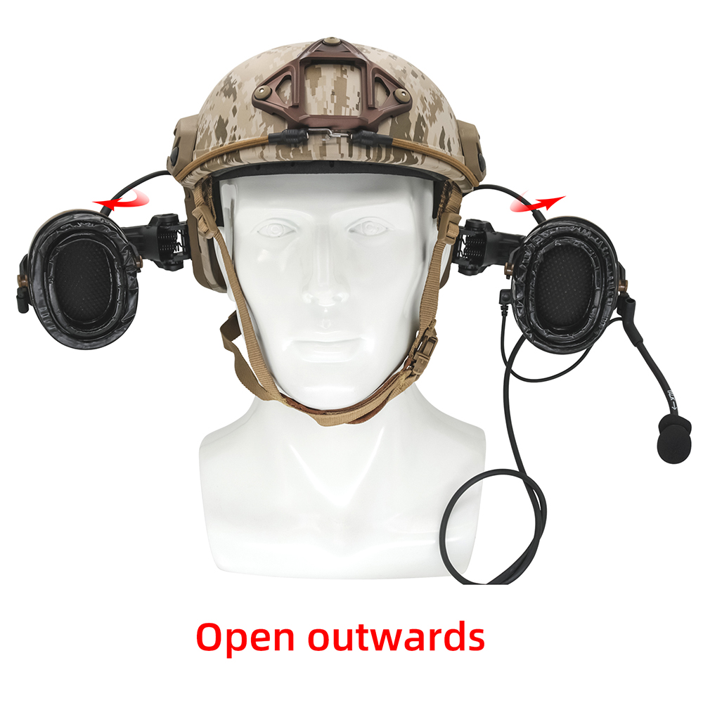 New.หูฟังสื่อสารตัดเสียงได้ ทรง Comtac III ยี่ห้อ Tac-Sky รุ่น หูฟังตัดเสียงพร้อมขาติดหมวกฟาส