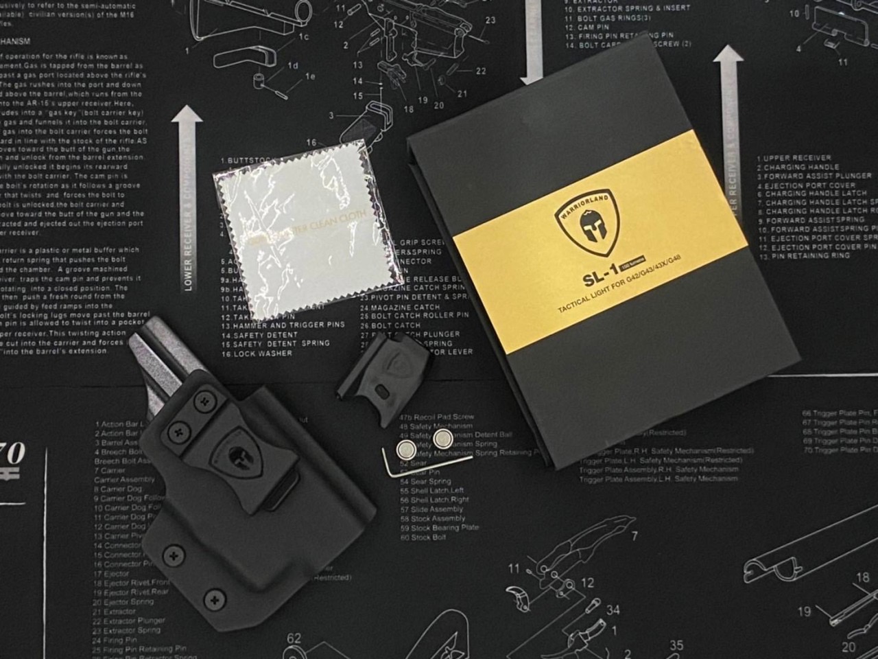 New.ไฟฉาย Warriorland SL-1 + ซองพกใน Kydex มี 2 รุ่นให้เลือก 🍁 รุ่น Sig Sauer P365 🍁 รุ่น G43/G43X ( เฉพาะรุ่นที่ไม่มีราง ) 🔺ไฟฉาย ผลิตจาก Polymer เกรดคุณภาพ 🔺ออกแบบให้ทนทานต่อแรงรีคอยด์ได้ 🔺ความสว่าง 150 Lumens &#x