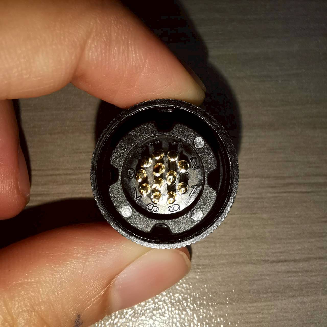 หัวคอนเนคเตอร์ M12 12Pins แบบตรง ตัวเมีย Connector