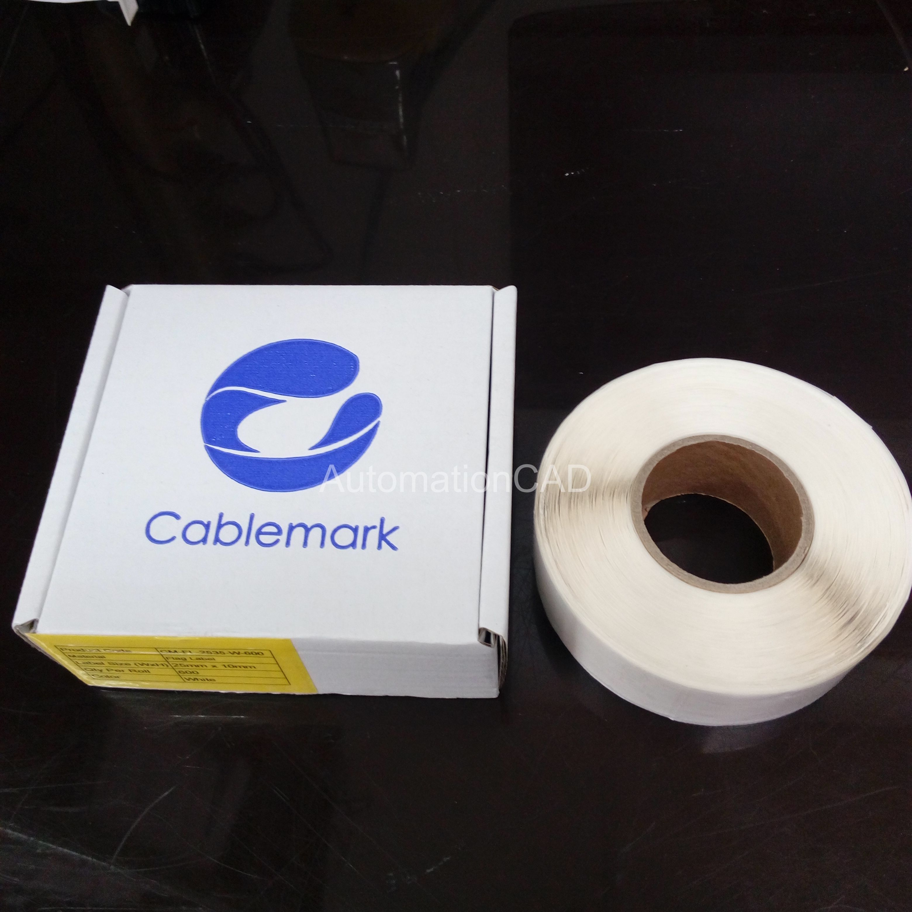 สติ๊กเกอร์มาร์คสายไฟ แบบธง 25mm x 10mm หางสั้น เบอร์มาร์คสายไฟ CABLE MARKER