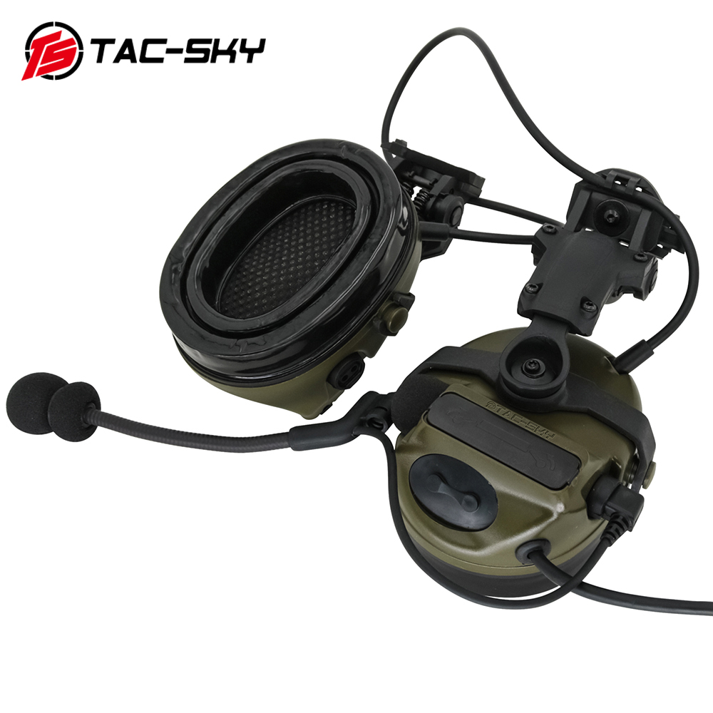 New.หูฟังสื่อสารตัดเสียงได้ ทรง Comtac III ยี่ห้อ Tac-Sky รุ่น หูฟังตัดเสียงพร้อมขาติดหมวกฟาส