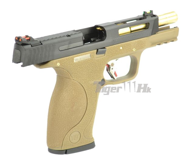 S&W M&P9 T3 B-Style สไลด์ดำ ท่อทอง เฟรมทราย