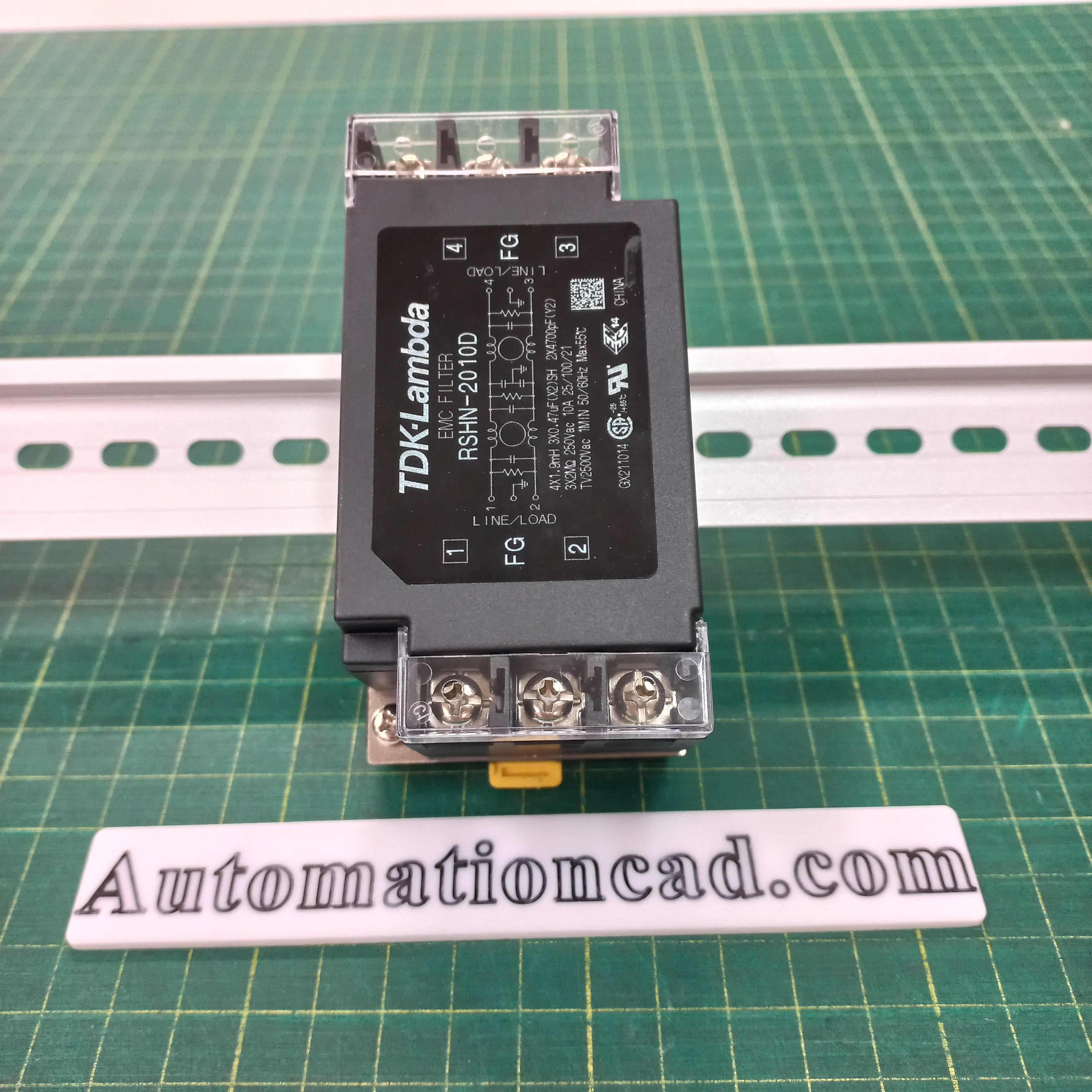 NOISE FILTER TDK-Lambda รุ่น RSHN-2010D (เกาะราง DIN Rail) 10A 250VAC 50/60Hz