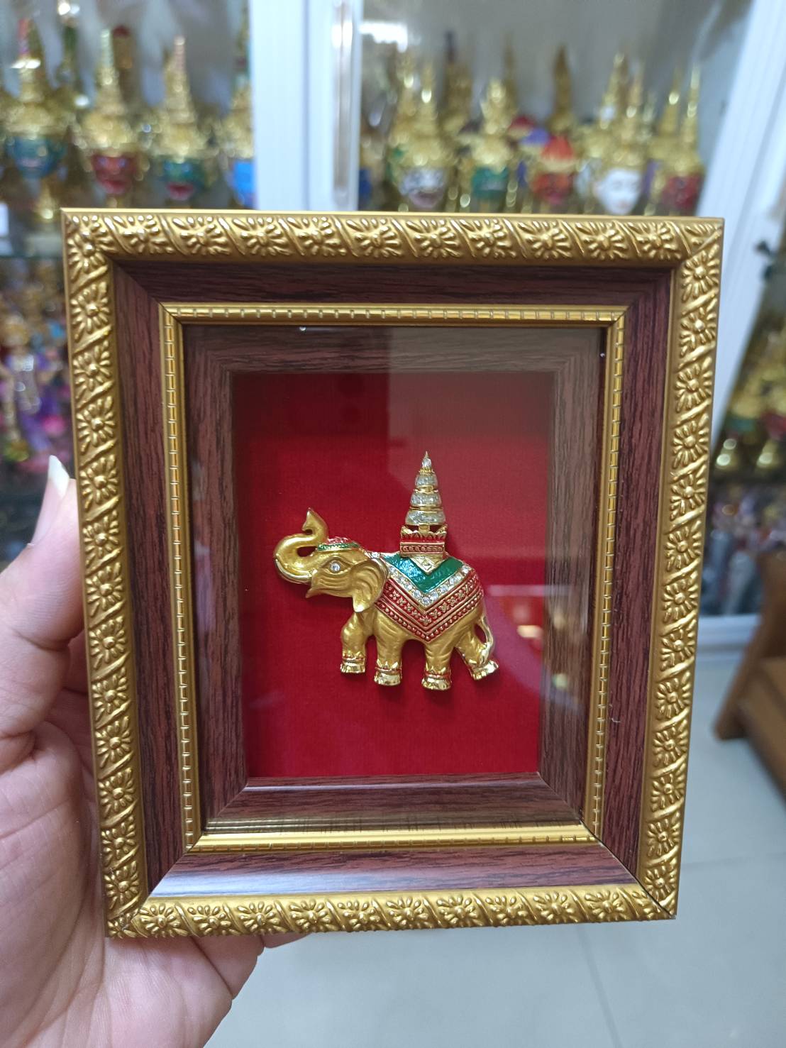 กรอบรูปที่ระลึกไทยๆ พร้อมกล่องผ้าไหม