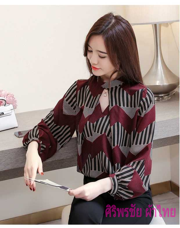 เสื้อลูกไม้สไตน์เกาหลีพร้อมส่ง #เสื้อลูกไม้แต่งเกล็ดระบายด้านหน้า #เสื้อทำงานเกาหลี #เสื้อสมัครงาน #ชุดสมัครงาน #เสื้อใส่กับผ้าถุง #เสื้อใส่กับผ้าซิ่น ลายแดง FREE SIZE
