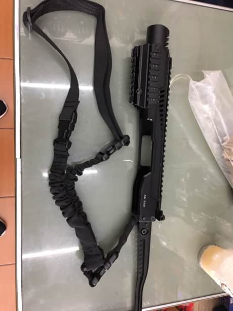 New.ชุดแต่ง KPOS GLOCK 17, 18, 19, 22, 23, 25, 31, 32, 37, 38 gen 3 and gen 4 pistols - ใช้งาน กับ ปืนจริง - วัสดุอะลูมีเนียม CNC แข็งแรง - พานท้ายก้านเหล็ก พับเก็บได้ - คันรั้งสไตล์ M4 / M16 / AR - มาพร้อม กริ๊ปมือ FGGK พับและปิดโกร่งไกปืนได้ ราคาพิเศษ
