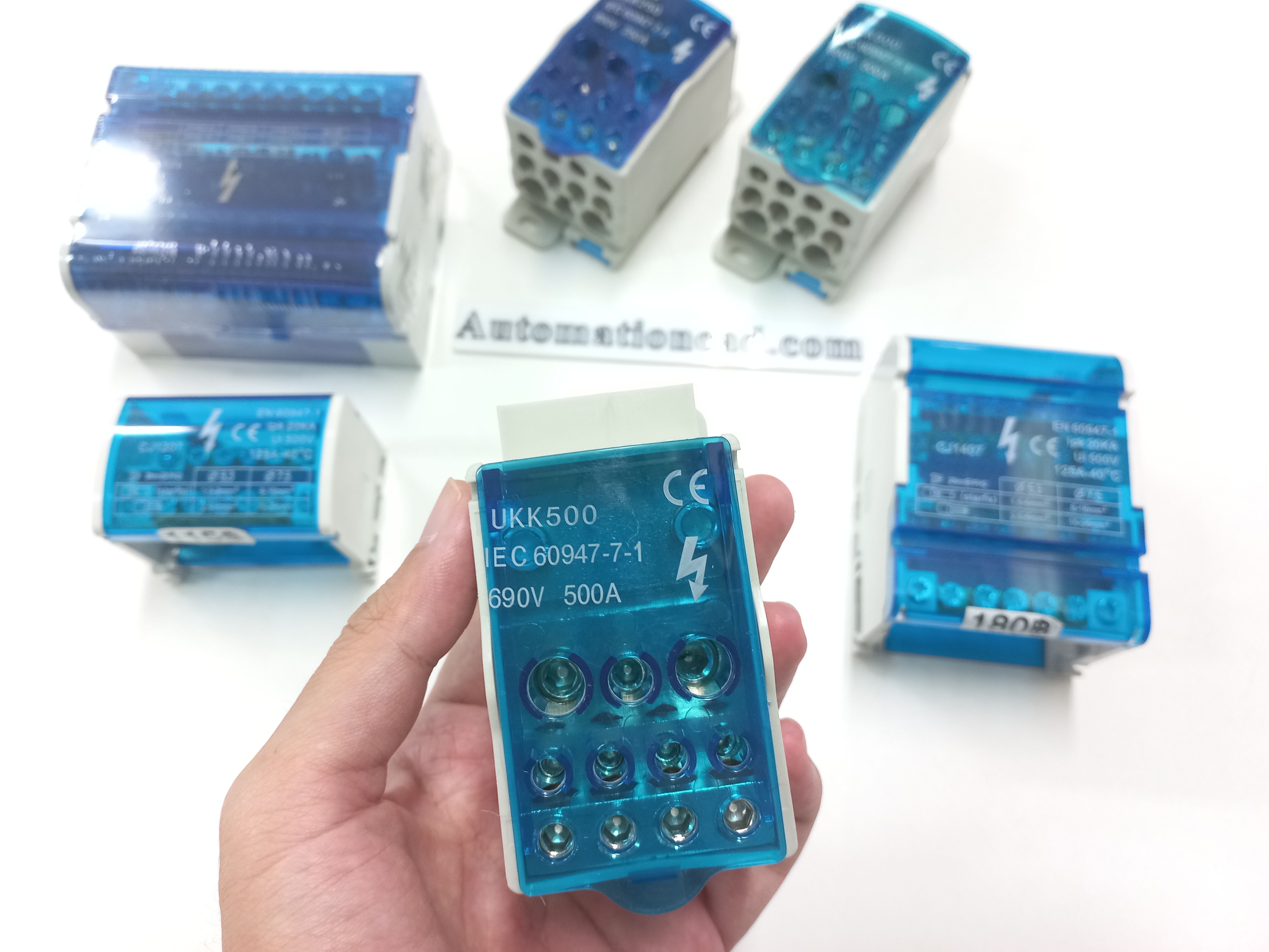 BAR กระจายไฟฟ้า 500A แบบเดี่ยว มีฝาปิด น่าใช้