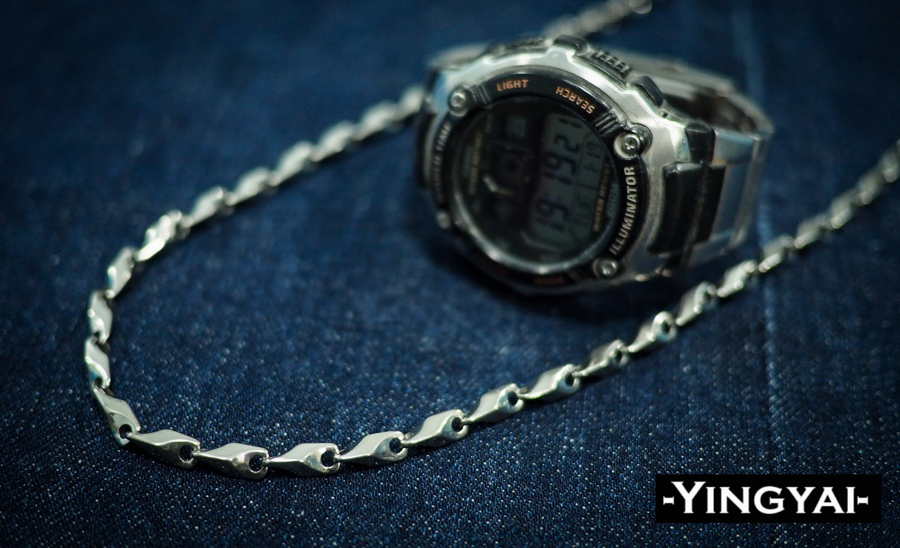 สร้อยคอสแตนเลสแฟนชั่น ลาย Stick Chain