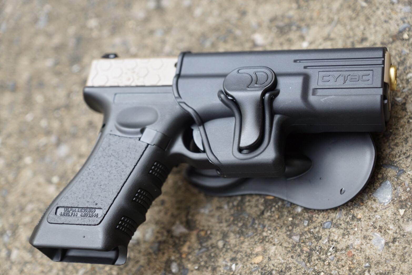 New.ซองปืน พกนอก Cytac สำหรับปืน GLOCK 17 / 19 / 34 กดปลดล๊อก-เซฟตี้ ‼️ป้องกันการแย่งปืนได้ดีเยี่ยม มีเพลทปรับ ระดับ ความสูงตำ่ในตัว ราคาพิเศษ