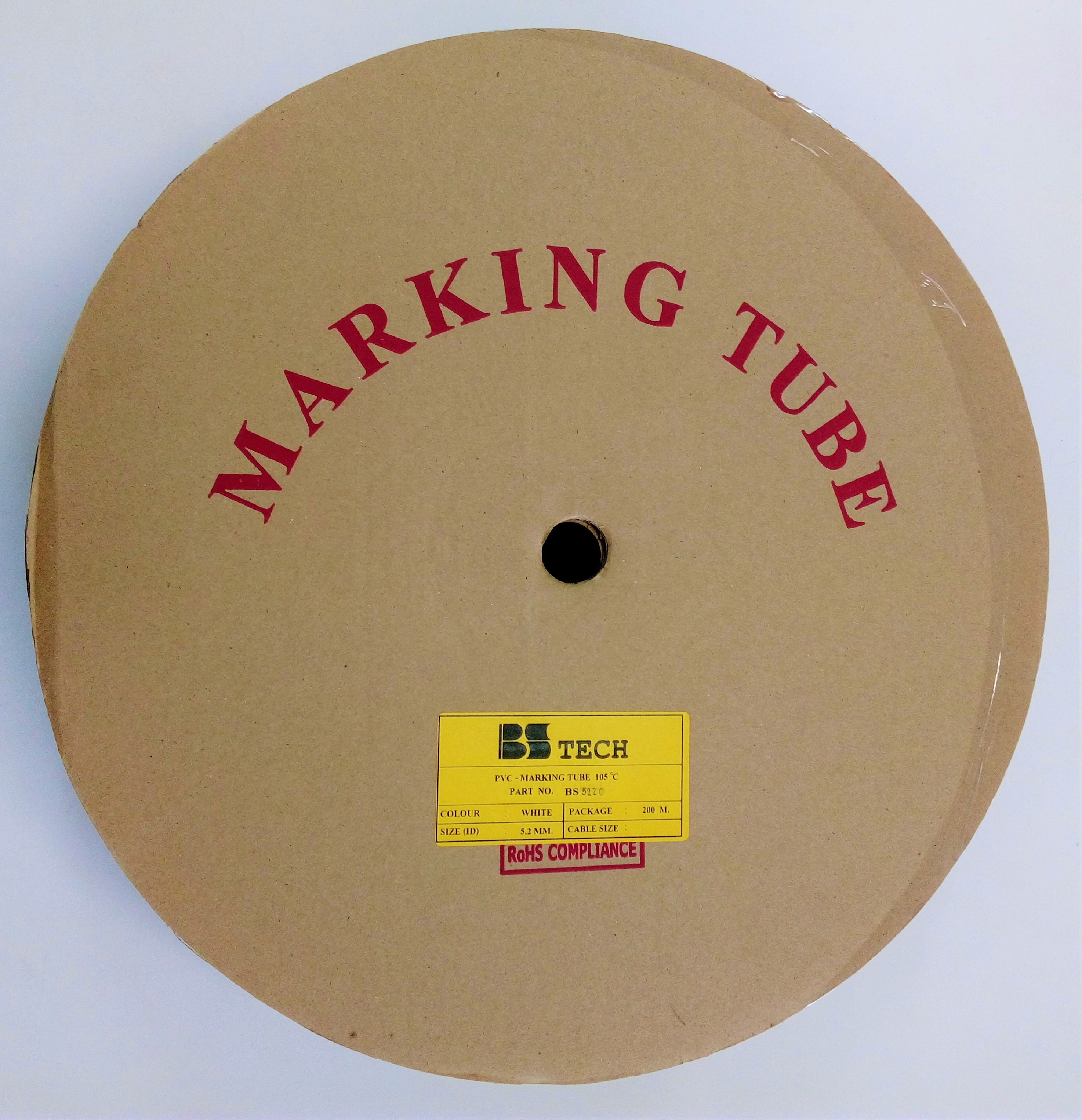 ท่อปลอกสายไฟ BS-TECH ขนาด 5.2 mm. ยาว 200m PVC TUBE