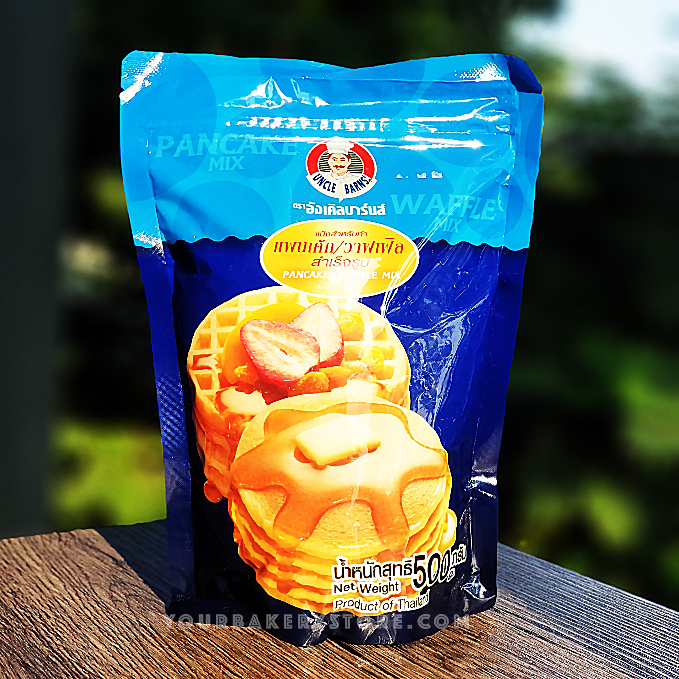 แป้งแพนเค้ก-วาฟเฟิล มิกซ์ 500g. ตรา อังเคิลบาร์นส์