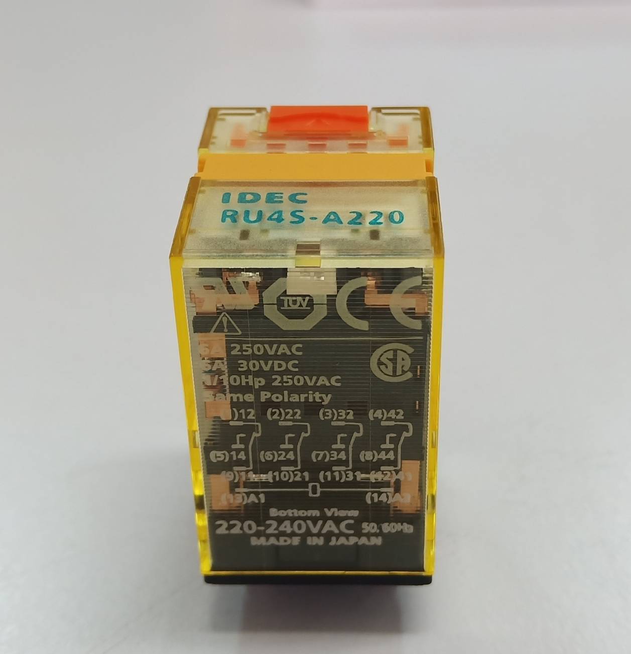RELAY IDEC รีเลย์ 4 contact มีไฟ LED +Manual ได้ RU4S-A220