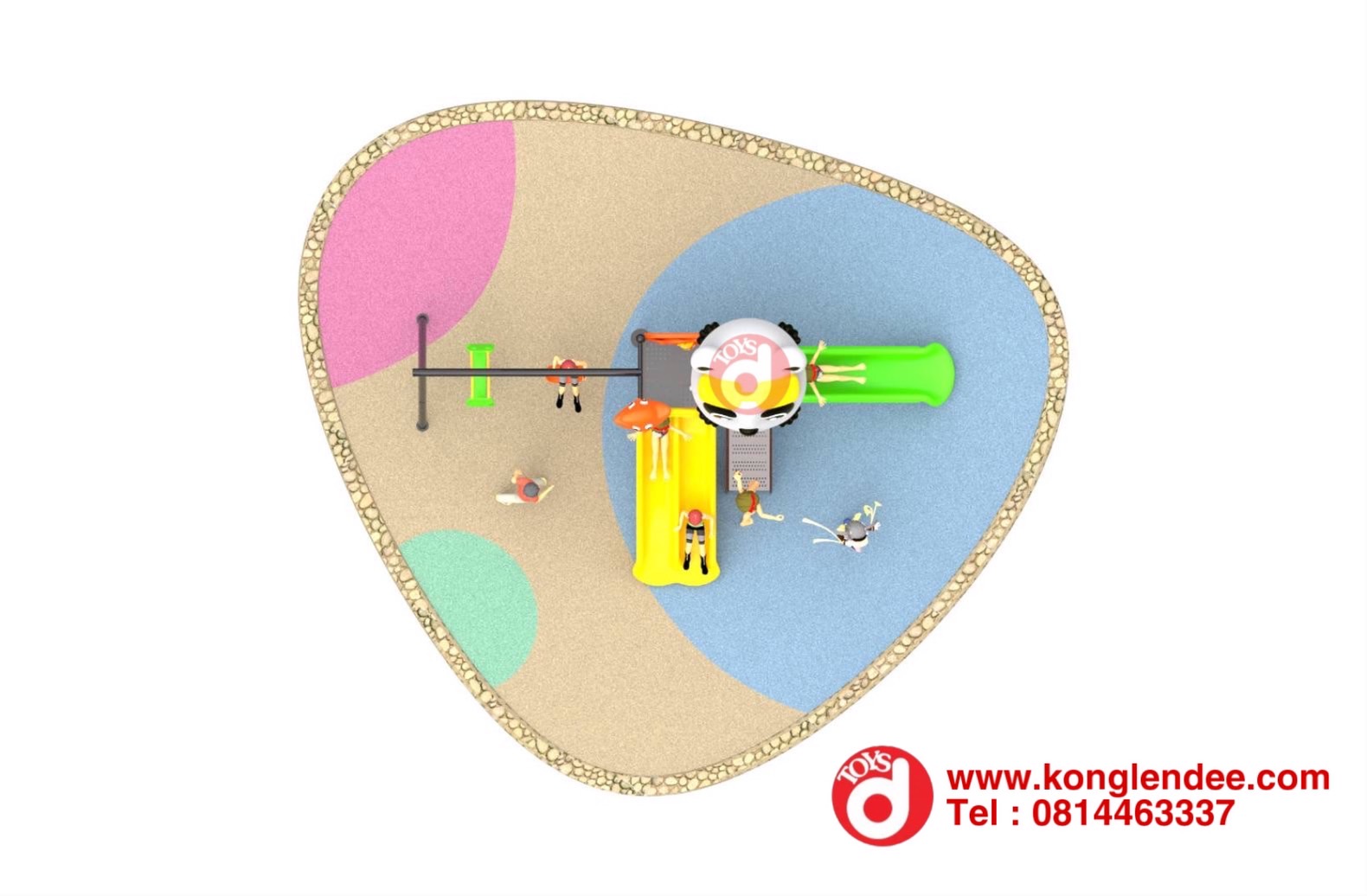 เครื่องเล่นสนาม ชุุดหมีแพนด้าชิงช้า