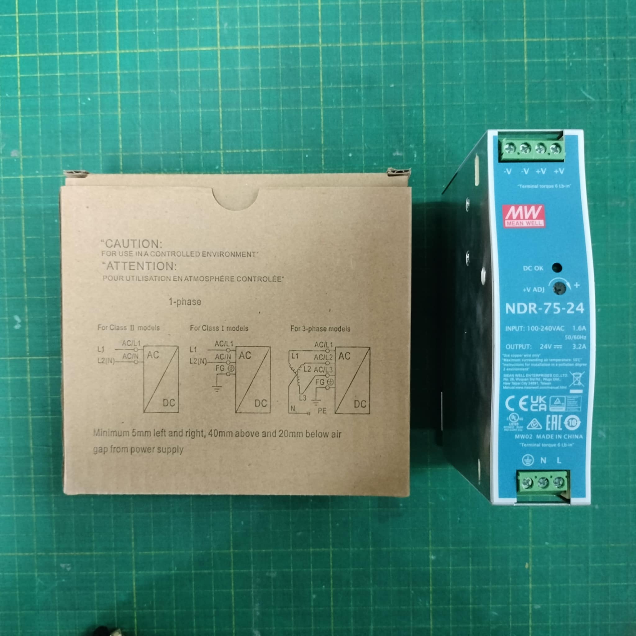 พาวเวอร์ซัพพลาย NDR-75-24 MEANWELL 3.2A 24VDC POWER SUPPLY NDR