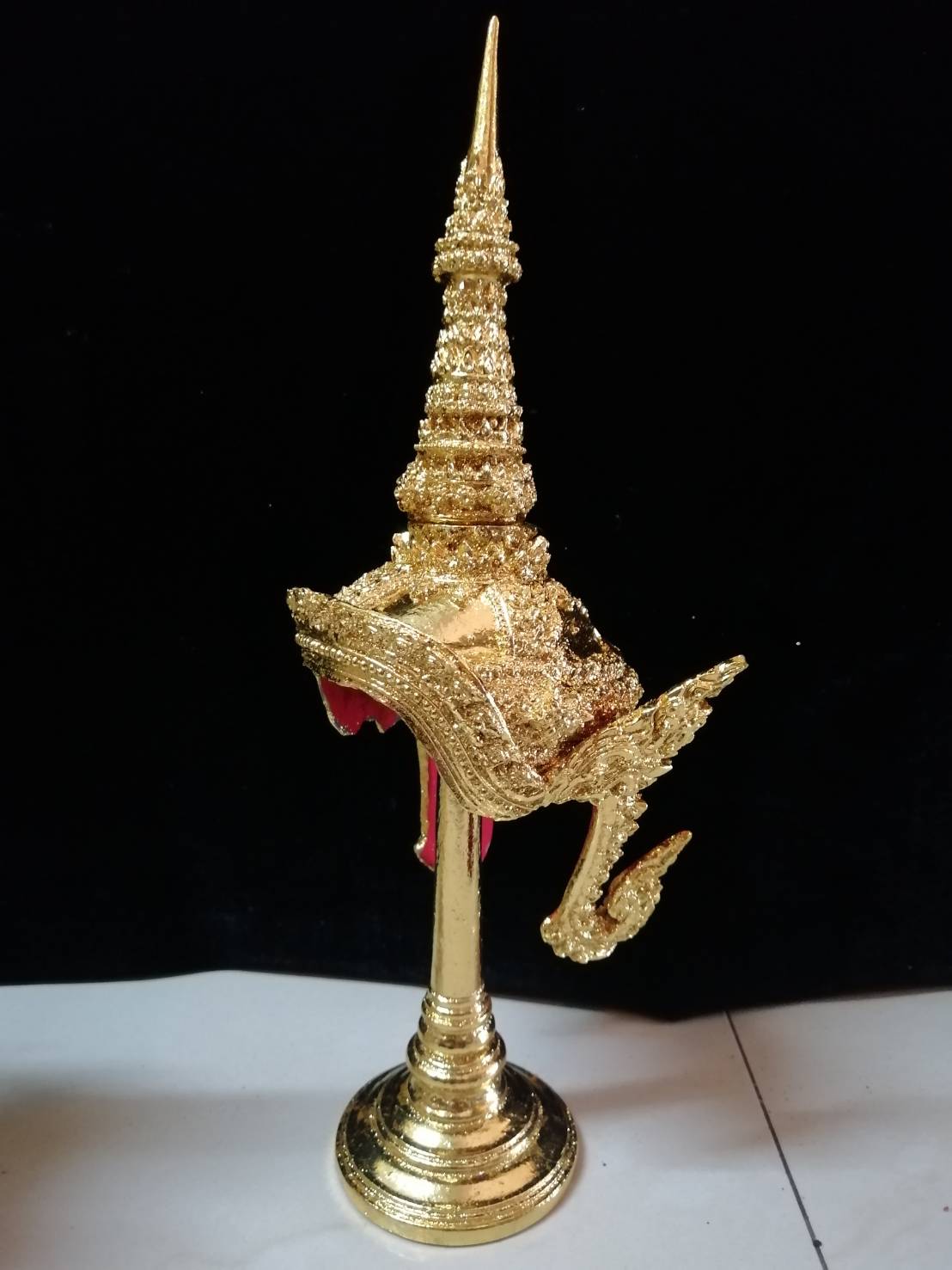 ชฎานาง ขนาดจัมโบ้ (กว้าง5นิ้ว) พร้อมฐานปิดทอง