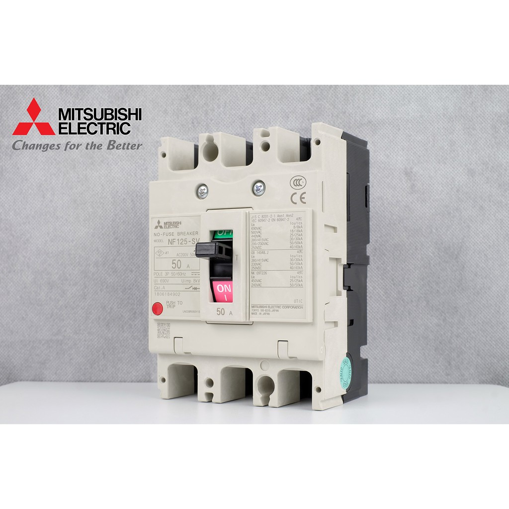 เบรกเกอร์ NF125-CV 3P 50A มิตซูบิชิ MITSUBISHI 50A 3POLE NF125 CV NF125CV