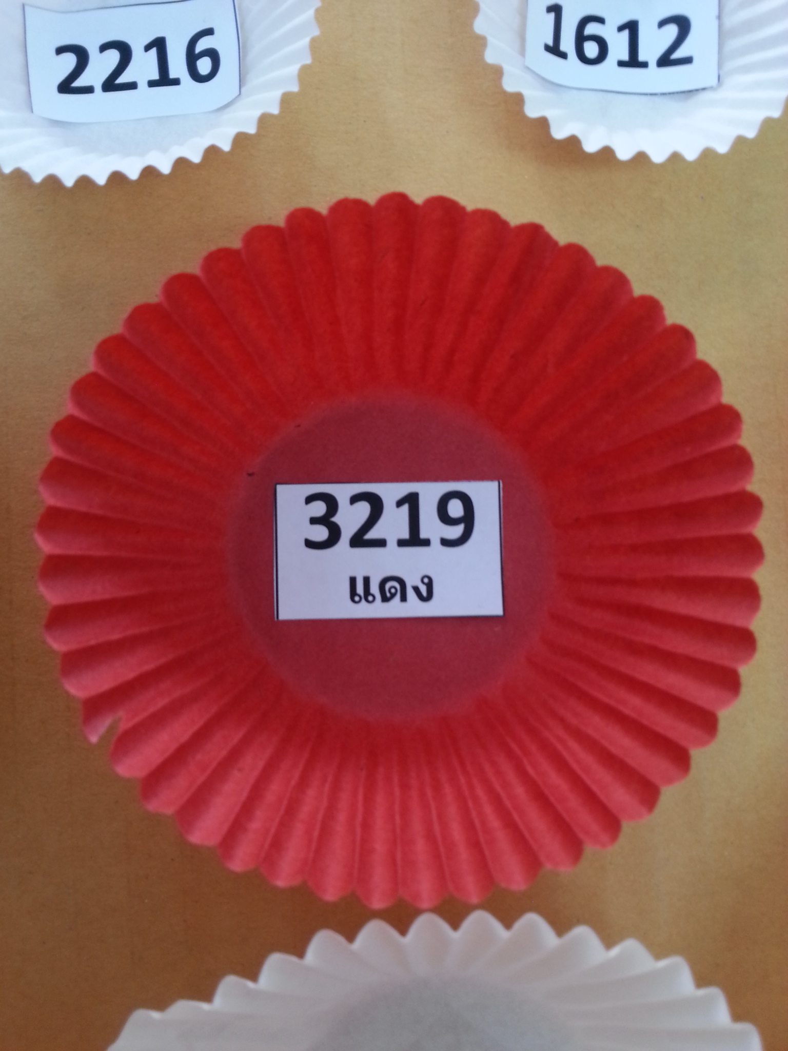 ถ้วยกระดาษไข สีแดง No.3219 (800ใบ)