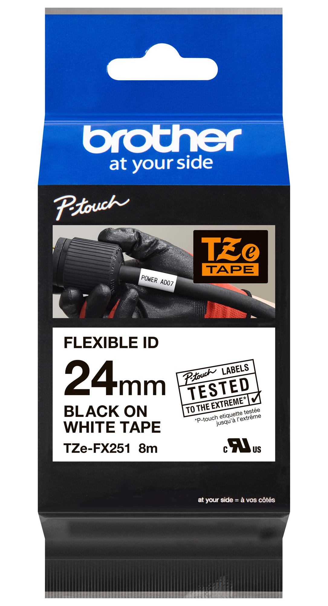 สติ๊กเกอร์มาร์คสายไฟ FLEXIBLE ID อักษรดำพื้นขาว เบอร์มาร์คสายไฟ CABLE MARKER