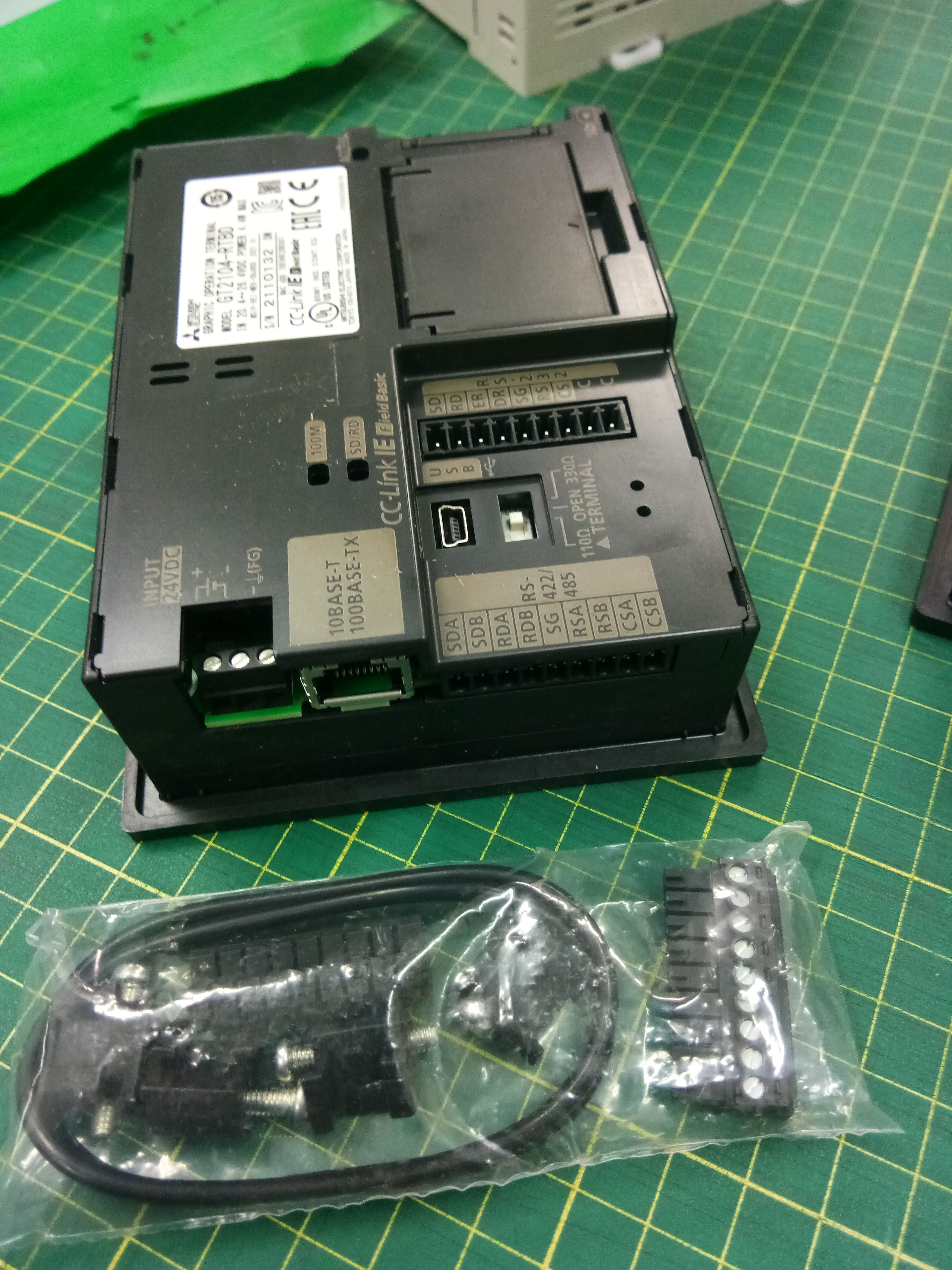 จอ MITSUBISHI รุ่น GT2104-RTBD หน้าจอ 4.3 นิ้ว เชื่อมต่อ PLC FX Series