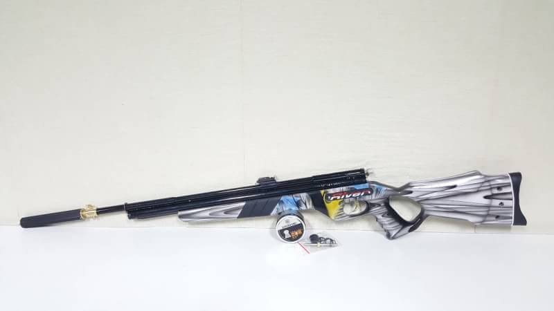 New.ปืนอัดลมปั๊มอินโดSharp River 5.5mm.cal. Slide Pump Air Rifle เบอร์ 2 ✔แรง 600Fps. ✔Body Wood ไม้ ✔Slide Pump 3-9 ครั้ง ✔ป้อนกระสุนทีละนัดยิง ✔ลำกล้อง Barrel 67cm ✔มาพร้อมศูนย์หน้า-หลัง ✔หวังผล 25-35m.ไก