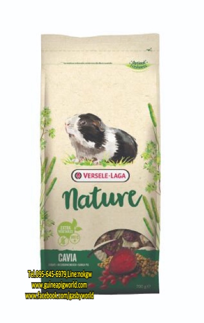 Nature Cavia (Versele-Laga) 700g.ไฟเบอร์สูง เพิ่มผัก ผลไม้ และสมุนไพรหลากหลาย อุดมด้วยวิตามินซี