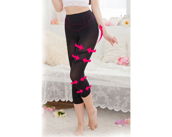 F-036กางเกงลดความอ้วนขา 5 ส่วน กระชับสัดส่วน