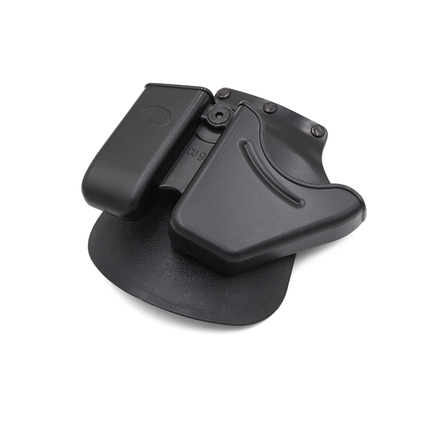 ซองกุญแจมือ + แม็กกาซีน -ผลิตจากวัสดุ polymer อย่างดี -ด้านหลังมีเพจเหน็บเข็มขัดในตัว สะดวก ถอดง่าย น้ำหนักเบา -ใช้บรรจุแม็กกาซีน 9 มม.