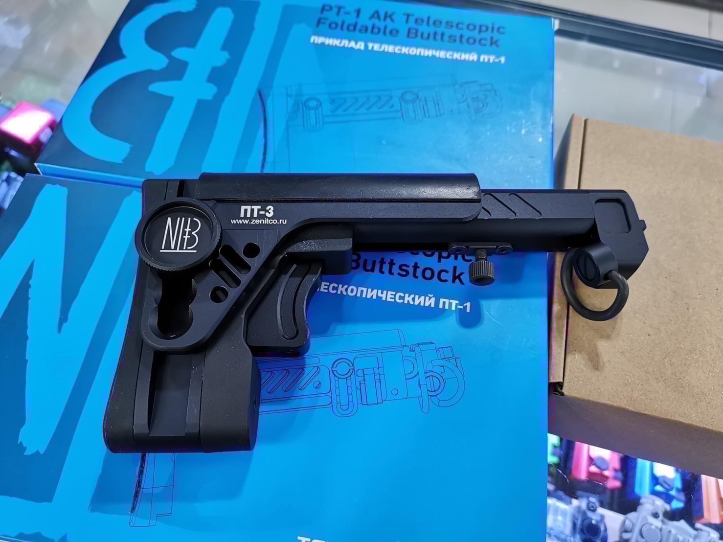 พานท้ายพับ AK Зенит ПТ-3 Zenit PT-3 style telescopic - 5KU-277-B