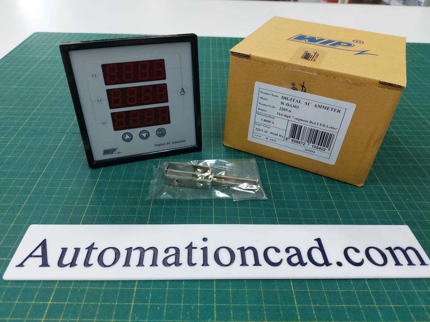 WIP ดิจิตอลแอมมิเตอร์ W-DA303 มิเตอร์วัดไฟกระแสสลับ 3 เฟส Digital AC Ammeter