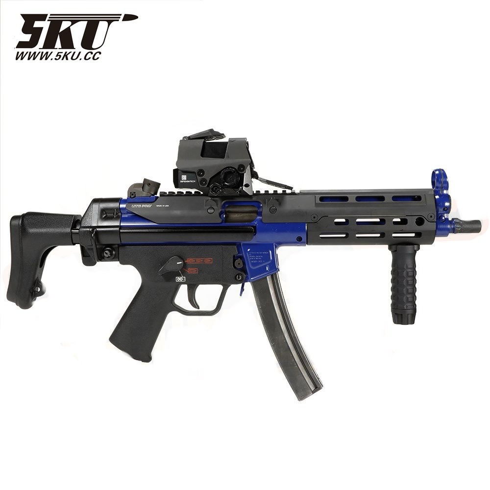 ชุดหน้า UTG Pro MP5 M-LOK - 5KU-403 for Umarex / VFC สำหรับ MP5 Umarex / VFC ระบบ GBB งานอะลูมีเนียม CNC ดีไซน์โฉบเฉี่ยว น้ำหนักเบา มีช่องสำหรับอุปกรณ์ M-Lok รอบด้าน มีราง Picatiny 20mm ด้านบน อีกทั้งยังสามารถติดตั้งราง MP5 แบบดั้งเดิมเพื่อยกสูงได้อีกด้วย