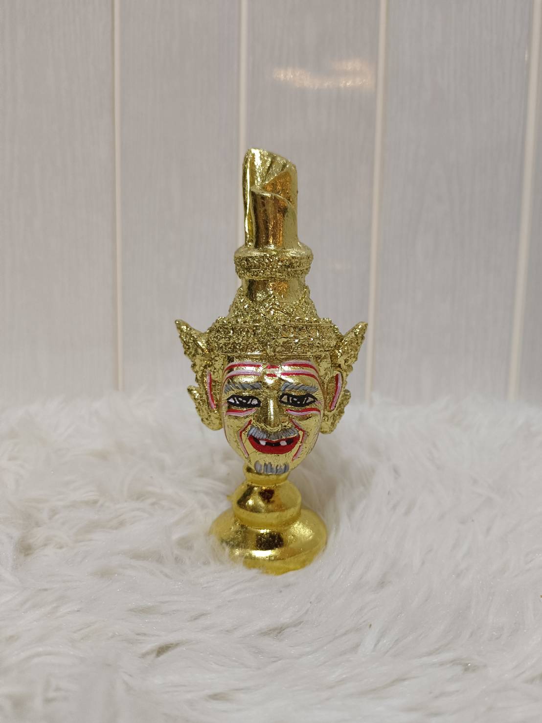 เศียรครู พ่อแก่ บรมครู ขนาดจิ๋ว ตั้งหน้ารถ พร้อมฐานปิดทอง