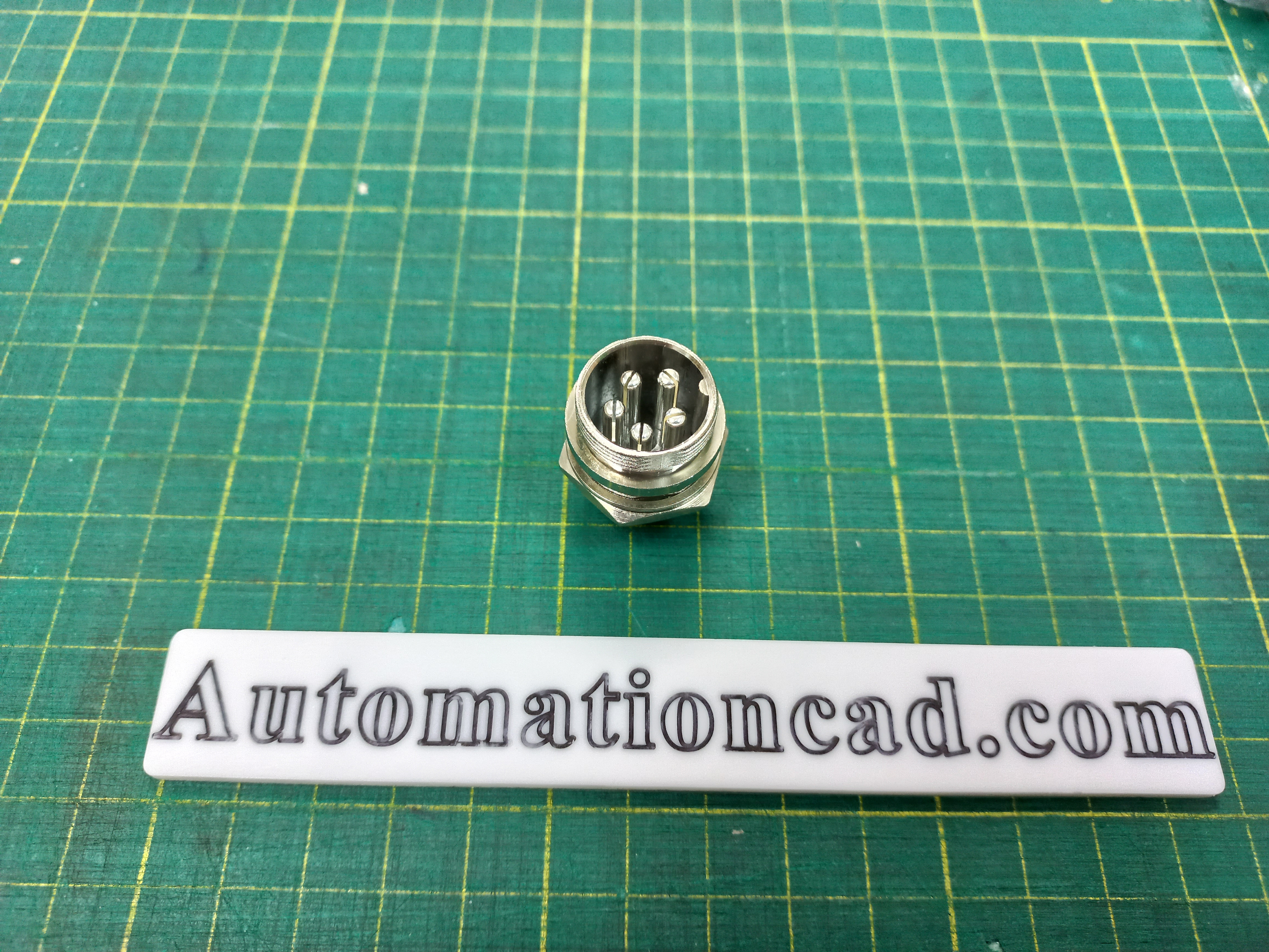 คอนเนคเตอร์ แบบกลม 5Pins แบบตรง ตัวผู้+ตัวเมีย Connector เกลียว 20 มิล