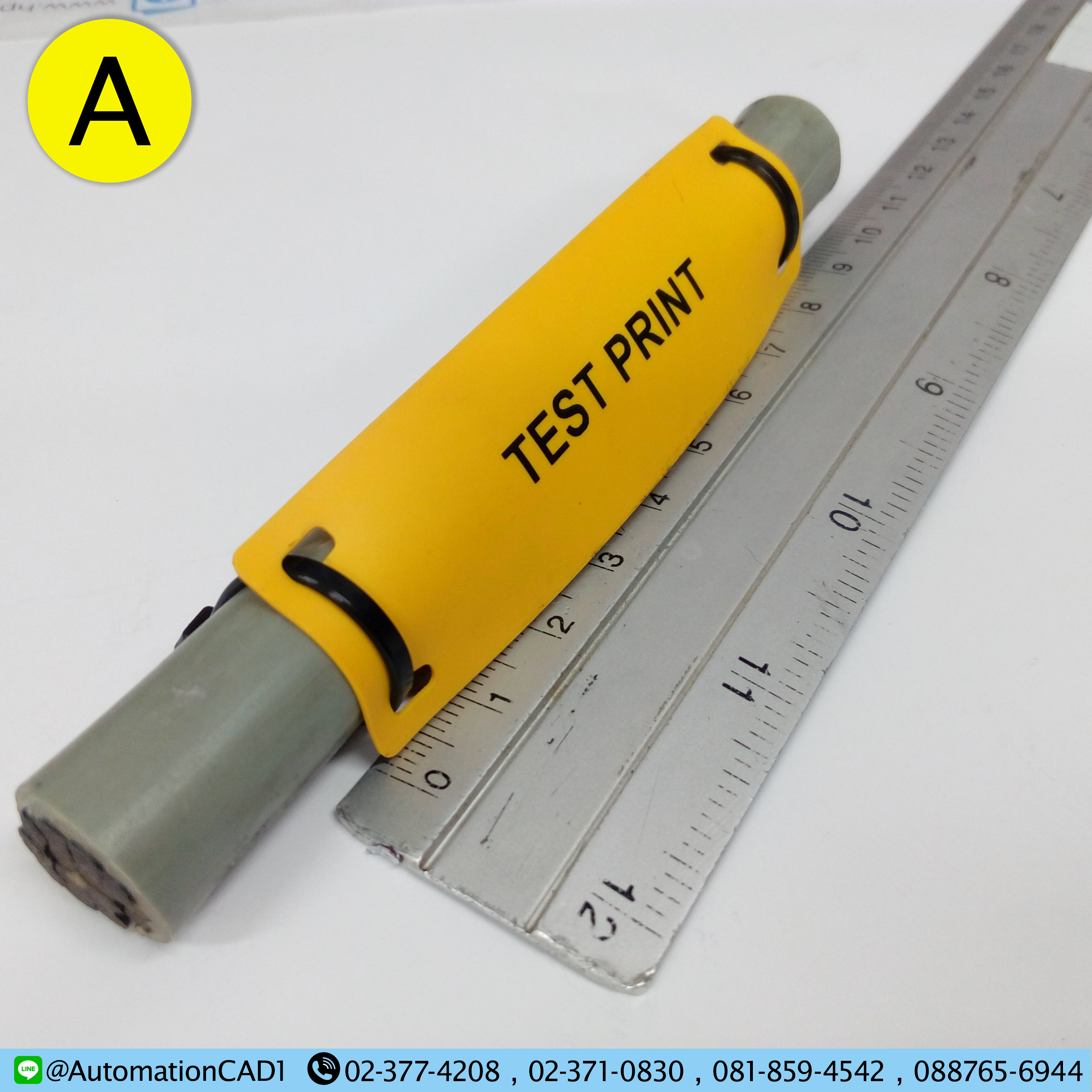 แท็กมาร์คสายไฟ สีเหลือง/สีขาว 90x25 mm. SUMITAG Standard Cable Labels