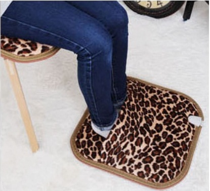 เบาะเท้า ไฟฟ้า สีไวน์แดง ผ่อนคลายสบายเท้า ปรับระดับความร้อนได้