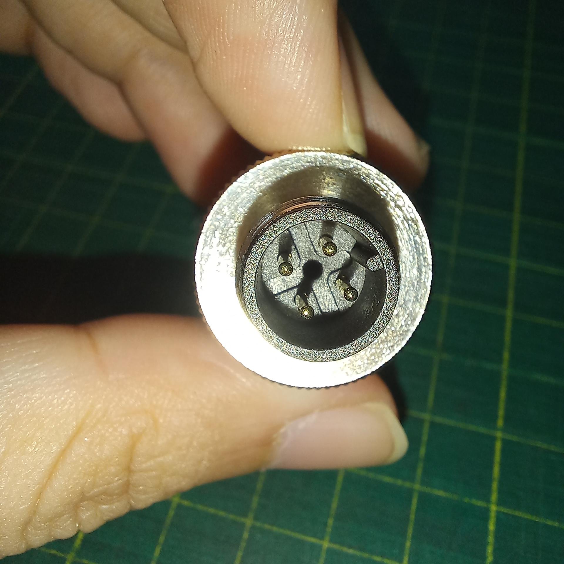 หัวคอนเนคเตอร์ M12 4Pins แบบตรง ตัวผู้ Connector