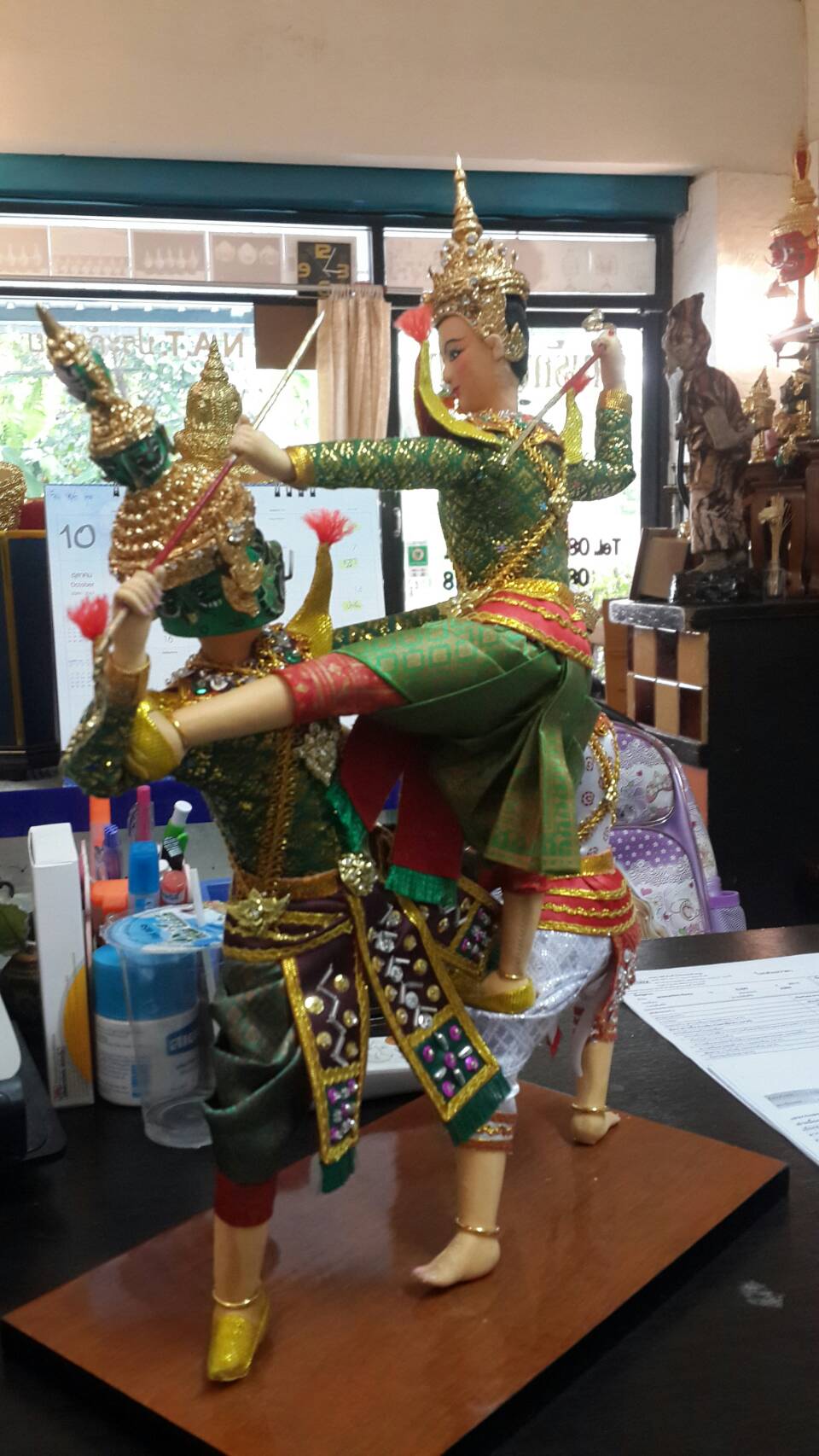 ตุ๊กตาโขน ชุดศึกรบ 3 ตัว หนุมาน + พระรามหรือพระลักษณ์ + ทศกัณฐ์