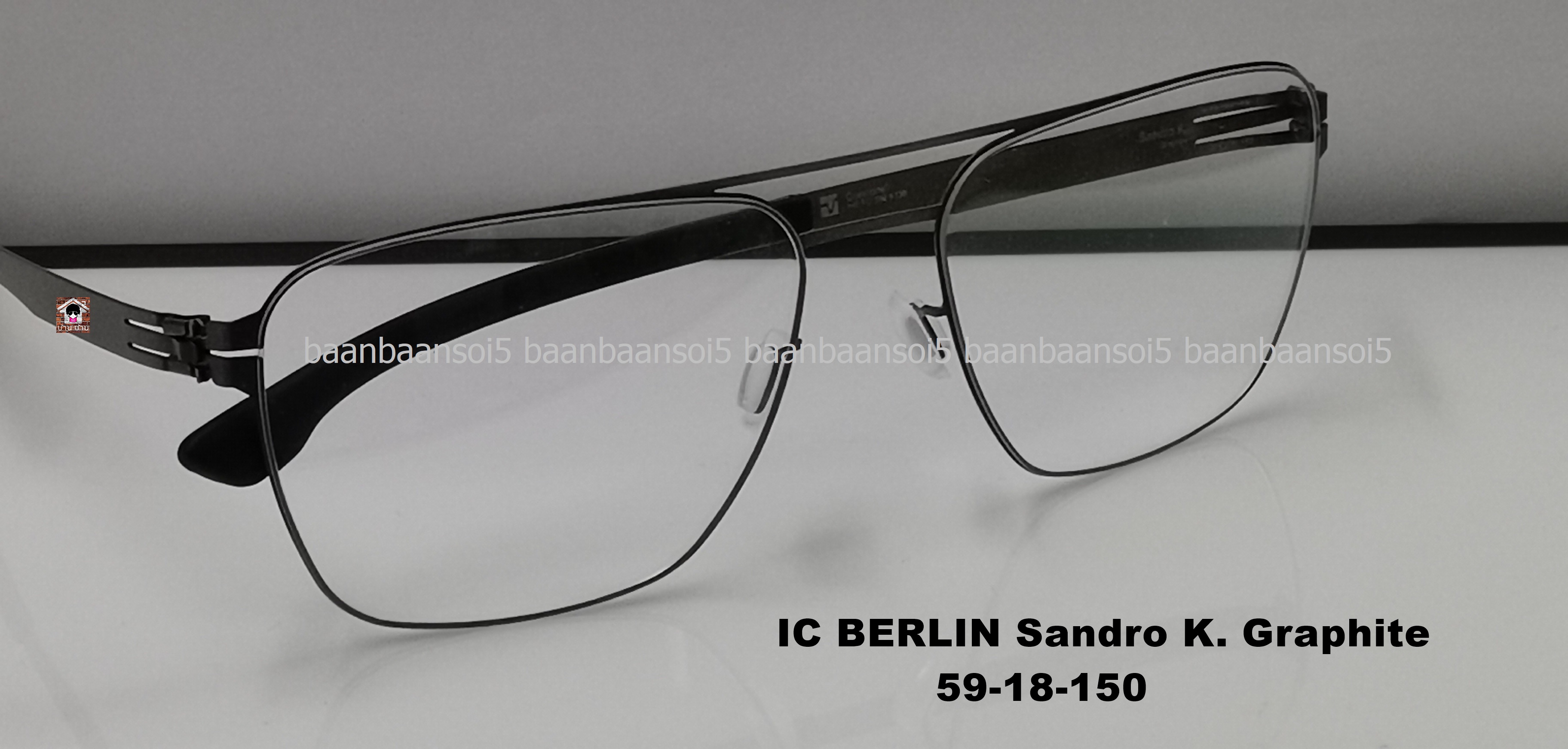 IC BERLIN Sandro K. Graphite โปรโมชั่น พร้อมเลนส์เปลี่ยนสี Hoya Sensity ราคา 18,900 บาท