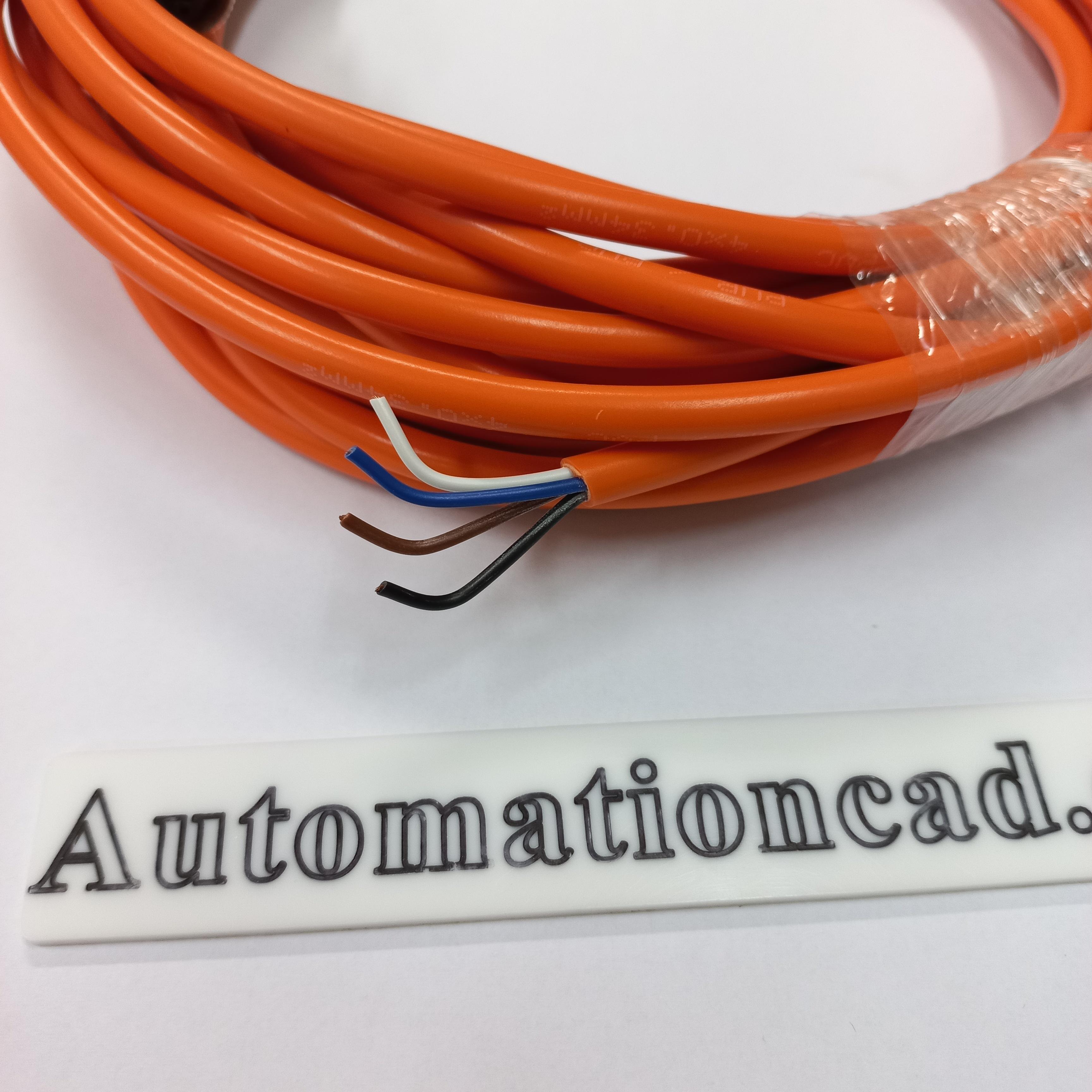 สายพร้อม CONNECTOR (PUR) แบบตรง เกลียว M12 ตัวเมีย แบบ 4 ขา ยาว 10m.