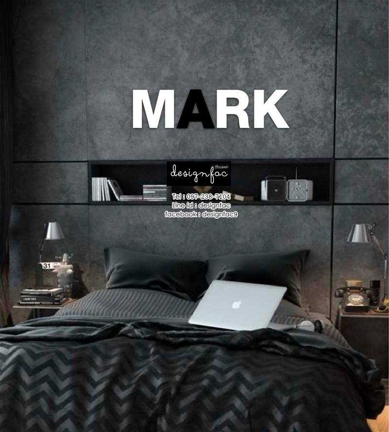 จำลองตัวอักษรแต่งห้องนอน แต่งบ้าน แต่งร้าน ของขวัญวันเกิด สไตล์เโมเดิร์น มินิมอล