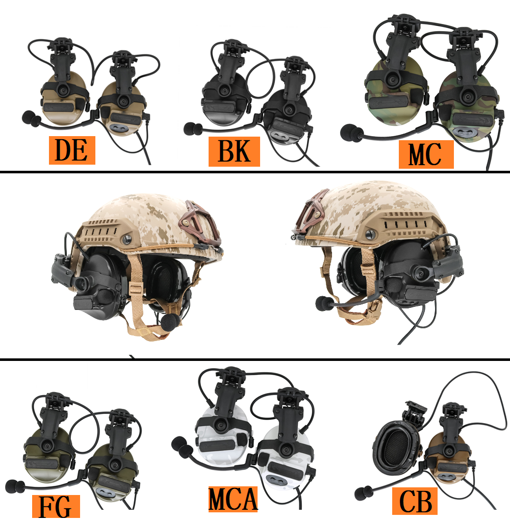 New.หูฟังสื่อสารตัดเสียงได้ ทรง Comtac III ยี่ห้อ Tac-Sky รุ่น หูฟังตัดเสียงพร้อมขาติดหมวกฟาส