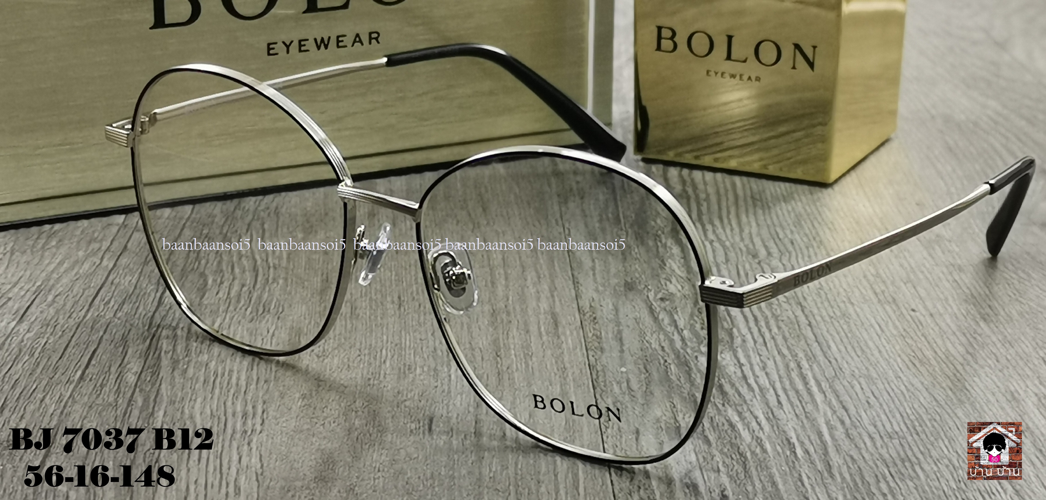 Bolon BJ 7037 B12 โปรโมชั่น กรอบแว่นตาพร้อมเลนส์ HOYA ราคา 3,490 บาท