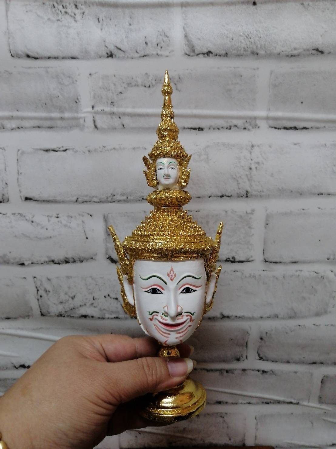 พระพรหม ขนาดกลาง 4 นิ้ว พร้อมฐานปิดทอง