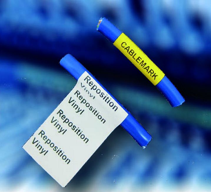 สติ๊กเกอร์มาร์คสายไฟ FLEXIBLE ID อักษรดำพื้นขาว เบอร์มาร์คสายไฟ CABLE MARKER