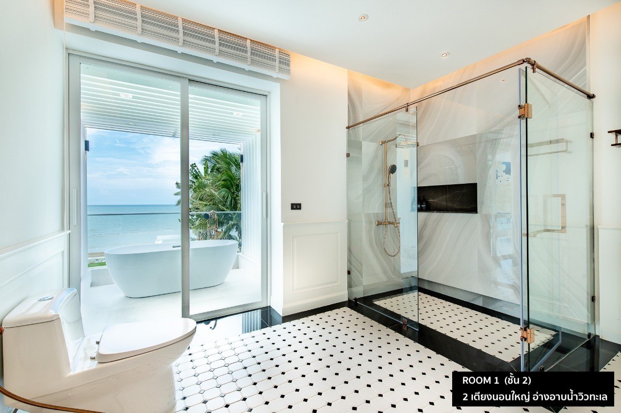 HR15030 บ้านพักติดทะเล The Vacation Beach Pool Villa Cha Am