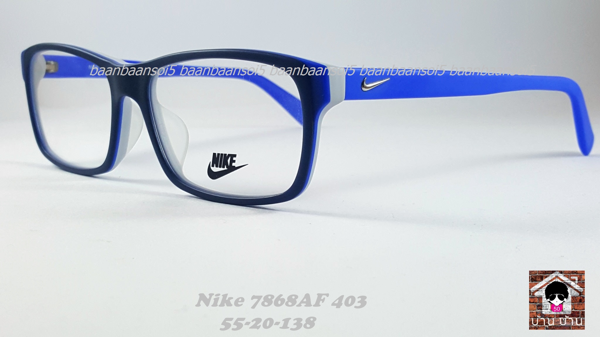 NIKE BRAND ORIGINALแท้ 7868 AF 403 กรอบแว่นตาพร้อมเลนส์ มัลติโค๊ตHOYA ป้องกันรังสีคอม 3,200 บาท