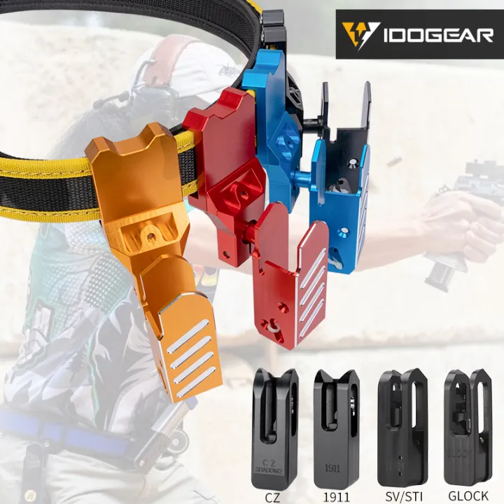New.ซองปืน IPSC ทรง Double A ตัวล็อคโกร่งไกมี4รุ่นให้เลือก รุ่น Glock รุ่น M1911 รุ่น SV สำหรับ Hi-Capa 5.1/4.3 และ STI 2011 รุ่น CZ CZ Shadow2