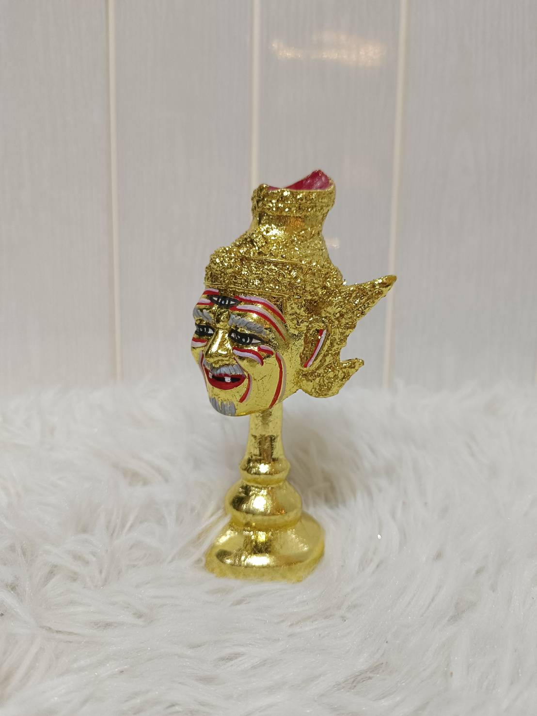 เศียรครู พ่อแก่ ฤาษี ตาไฟ ขนาดจิ๋ว พร้อมฐานปิดทอง