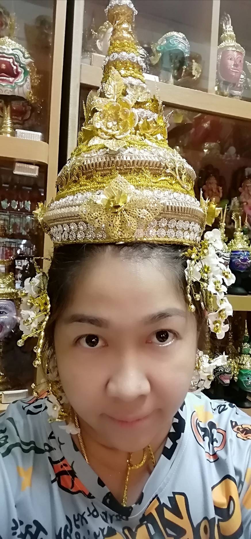 รัดเกล้า งานประดับตกแต่งแฟชั่น วัสดุเกรดดี พร้อมฐานทองตีลายประดับเพชร