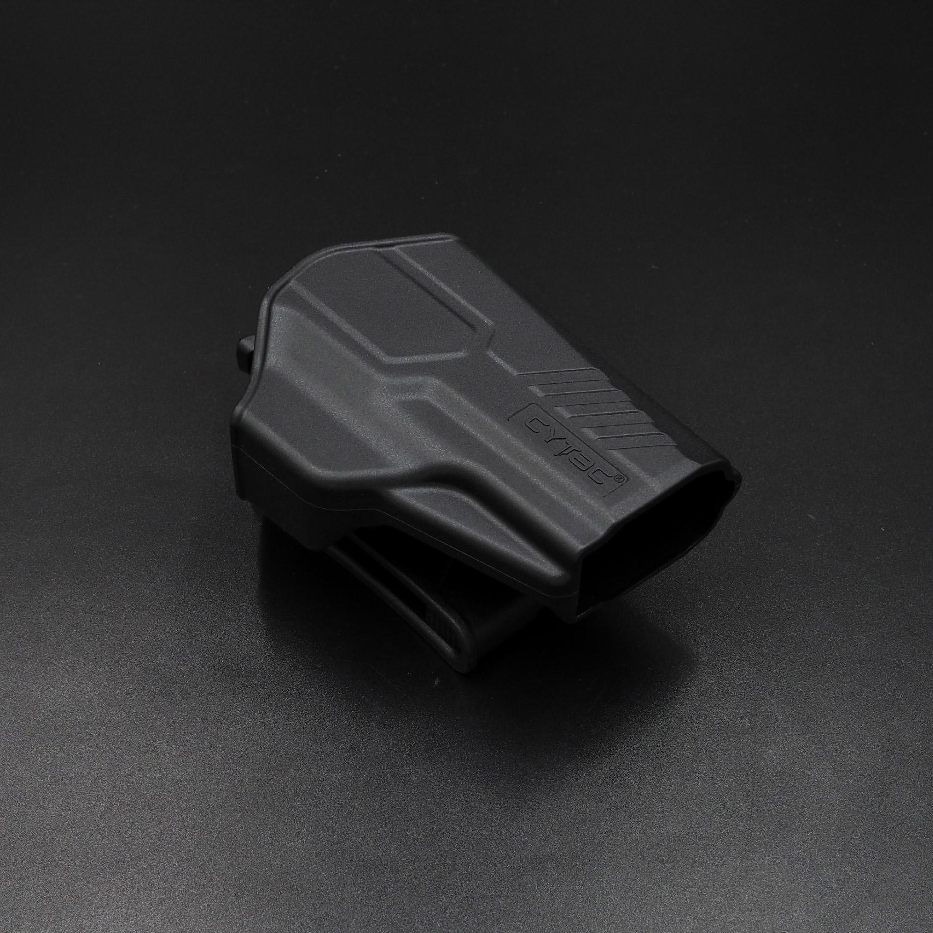 New.ซองพกนอก ปลดล็อคนิ้วโป้ง รุ่น Sig Sauer P320 Carry ( Cytac T-Thumbsmart Holster ) -ผลิตจากวัสดุ Polymer เกรดคุณภาพ แข็งแรงทนทาน -ออกแบบให้ปลดล็อคนิ้วโป้ง ใช้งานง่ายเป็นธรรมชาติ และปลอดภัยยิ่งขึ้น -ด้านหลังเป็นเพลทเหน็บเข็มขัด ชนิดพิเศษ มีแผ่นยางเสริม 