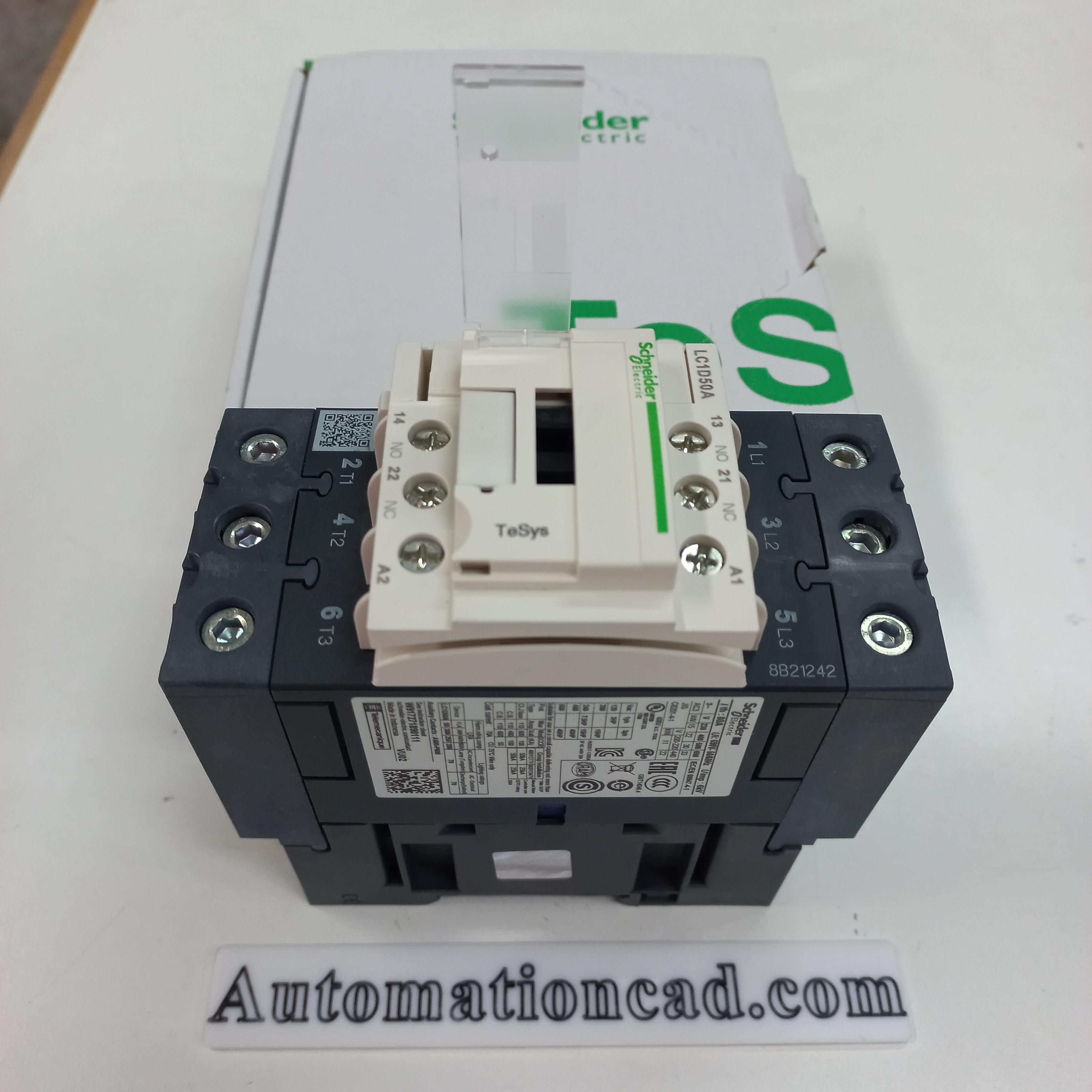 SCHNEIDER MAGNETIC TeSys D แมกเนติก 3เฟส รุ่น LC1D50AE7 48VAC